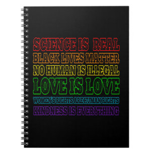 Science is Real Black Lives Matter Notebook