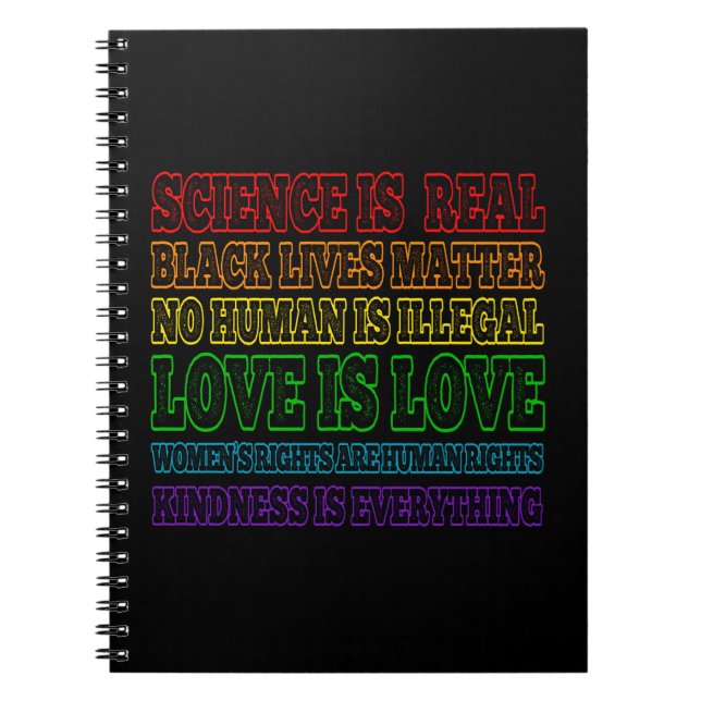 Science is Real Black Lives Matter Notebook (Front)