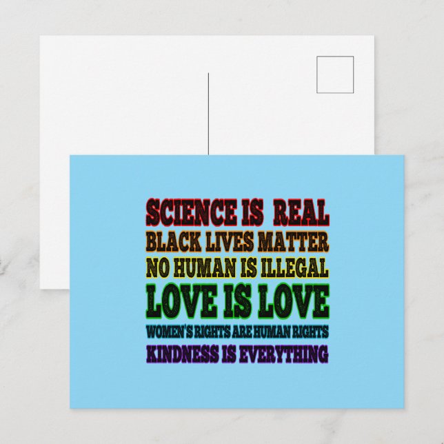 Science is Real Black Lives Matter Postcard (Front/Back)