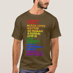Science is Real Black Lives Matter Pride Month (8 T-Shirt
