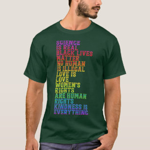 Science is Real Black Lives Matter Pride Month  (9 T-Shirt