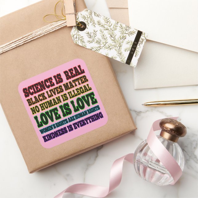 Science is Real Black Lives Matter Square Sticker (Gifting)