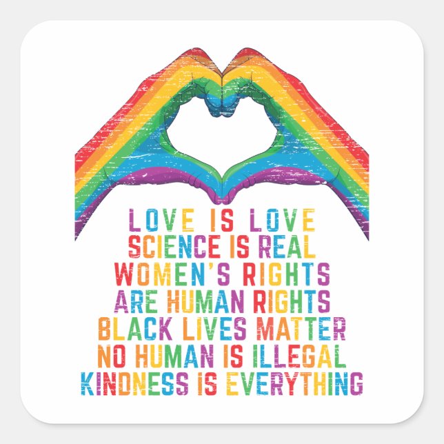 science is real - black Lives Matter Square Sticker (Front)