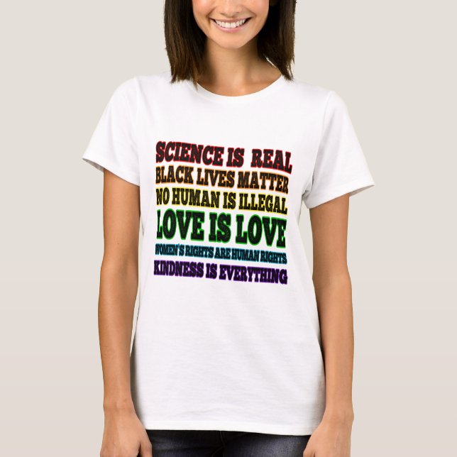 Science is Real Black Lives Matter T-Shirt (Front)