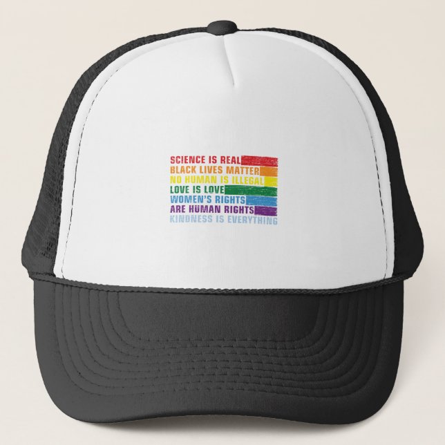 Science Is Real Black Lives Matter Trucker Hat (Front)