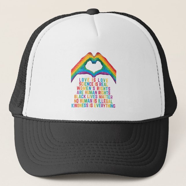science is real - black Lives Matter Trucker Hat (Front)