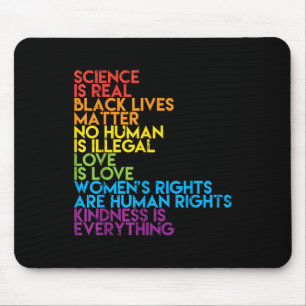 Science Is Real Black Lives Rainbow Lgbt Pride Blm Mouse Mat