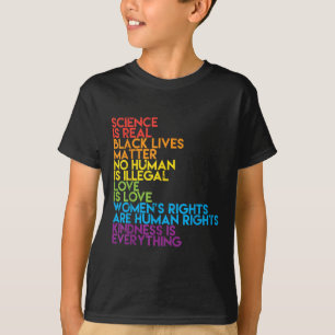 Science Is Real Black Lives Rainbow Lgbt Pride Blm T-Shirt