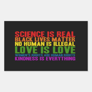 Science is Real Love is Love Stickers