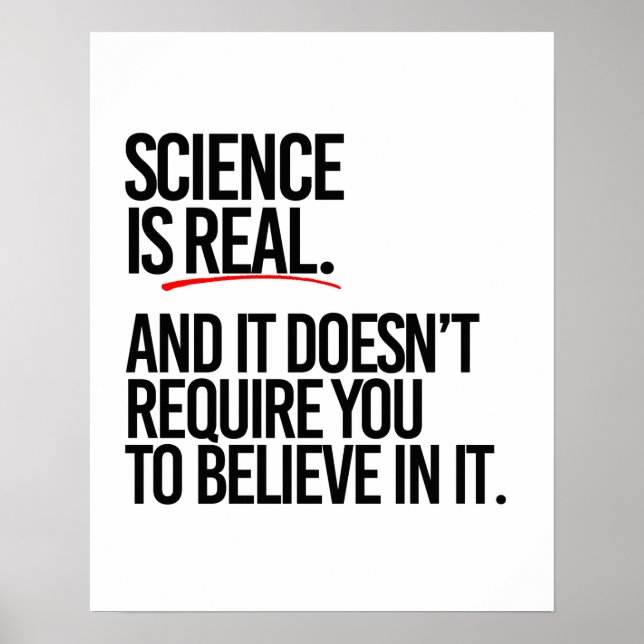 SCIENCE IS REAL POSTER (Front)