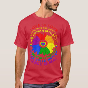 Science Is Real Sunflower Rainbow Black Lives Matt T-Shirt