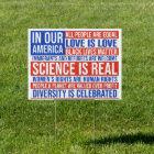 Science is real yard signs