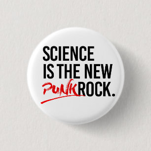 Science is the new punk rock 3 cm round badge