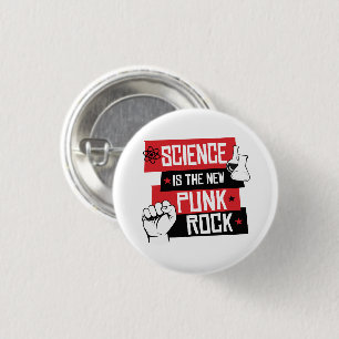 SCIENCE IS THE NEW PUNK ROCK 3 CM ROUND BADGE