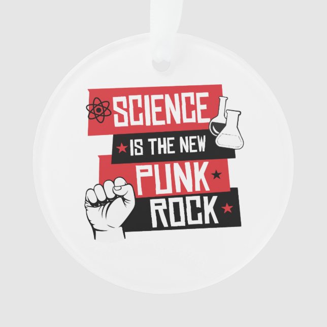 SCIENCE IS THE NEW PUNK ROCK ORNAMENT (Front)