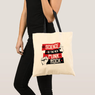SCIENCE IS THE NEW PUNK ROCK TOTE BAG