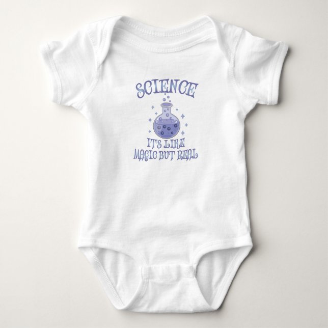 Science - It's Like Magic But Real Baby Bodysuit (Front)