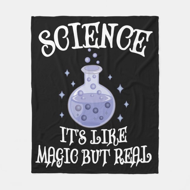 Science - It's Like Magic But Real Fleece Blanket (Front)