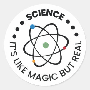 Science It's Like Magic, but Real Funny Science Classic Round Sticker