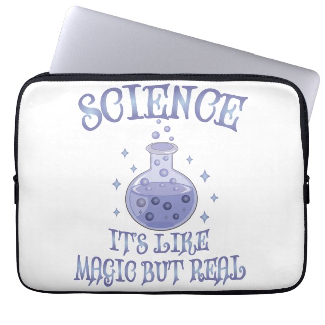 Science - It's Like Magic But Real Laptop Sleeve (Front)