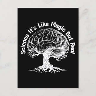 science it's like magic but real postcard