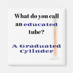 Science Joke Dad Joke Graduated Cylinder Magnet