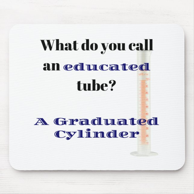 Science Joke Dad Joke Graduated Cylinder Mouse Mat (Front)