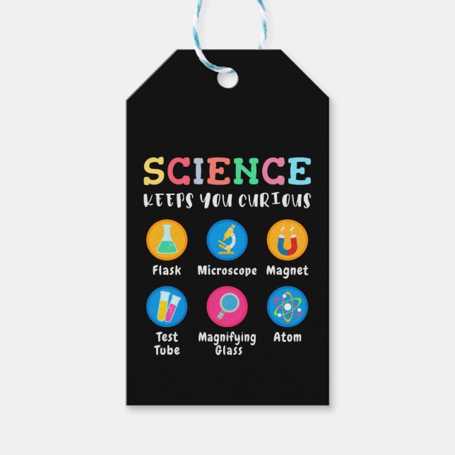 Science keeps you curious gift tags (Front)