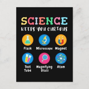Science keeps you curious postcard