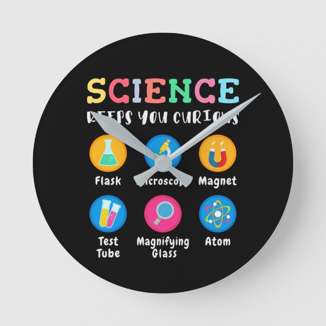 Science keeps you curious round clock (Front)
