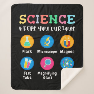 Science keeps you curious sherpa blanket