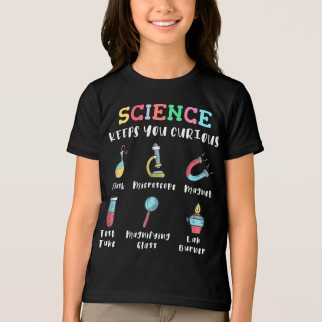 Science keeps you curious Tri-Blend shirt (Front)