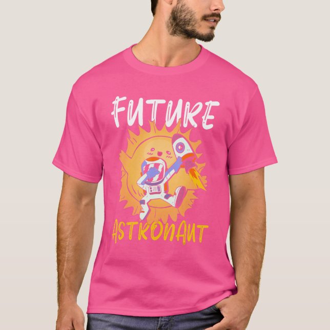 Science Kids Universe Rocket Dabbing Future Astron T-Shirt (Front)