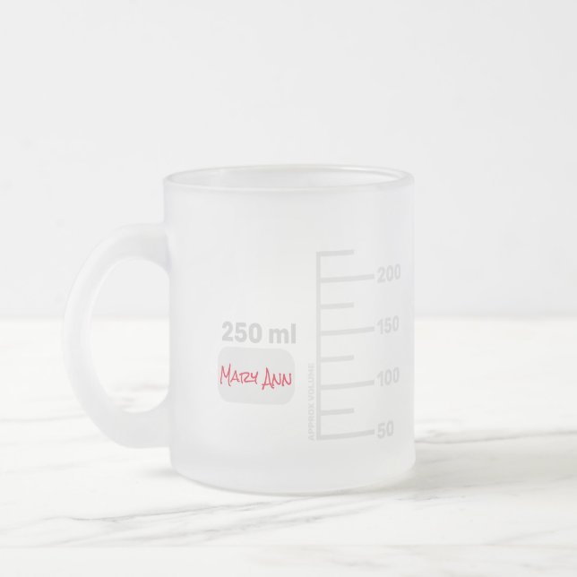 Science Lab Beaker Personalised Big Label Mug (Left)