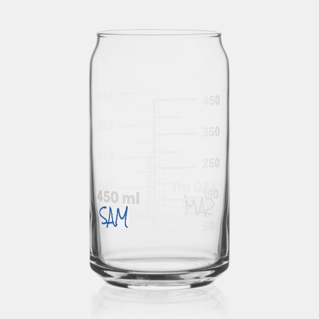 Science Lab Beaker Personalised Glass Chemistry (Front)
