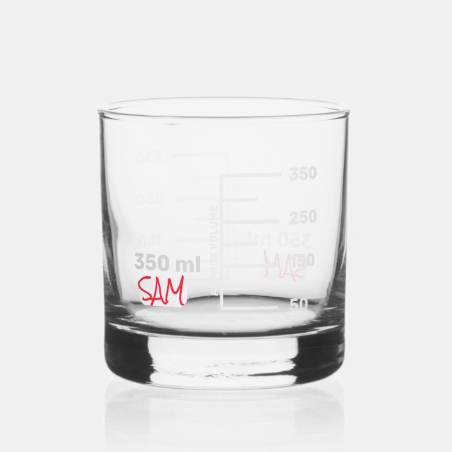 Science Lab Beaker Personalised Glass Chemistry (Front)