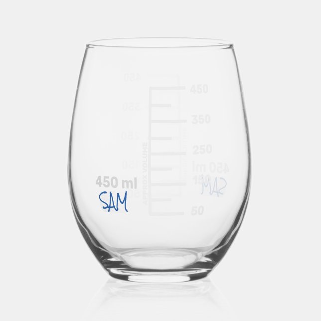 Science Lab Beaker Personalised Glass Chemistry (Front)