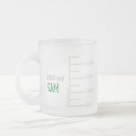 Science Lab Beaker Personalised Mug<br><div class="desc">For the science lover in your life. This 10 oz mug is made to look like a piece of laboratory glassware, with graduations for a comparably sized 250 ml beaker. You can even personalise it with your initials or name, just like you would in a lab setting. Design is repeated...</div>