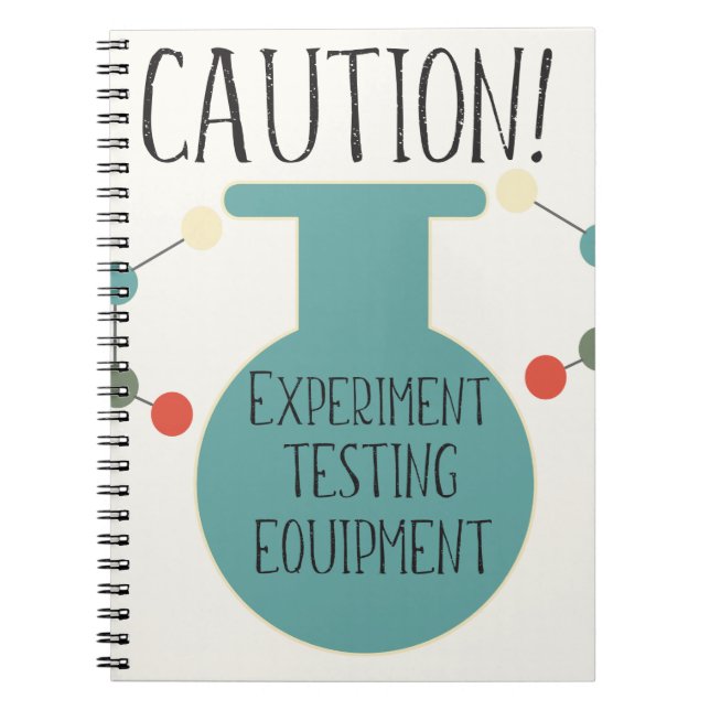 Science Lab Chemistry Pattern  Notebook (Front)
