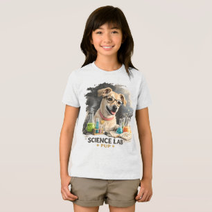 Science Lab Superstar Cute Dog with Glasses Tri-Blend Shirt