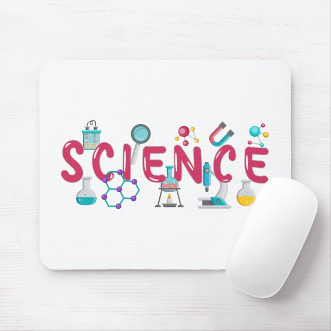 Science laboratory apparatus mouse mat (With Mouse)
