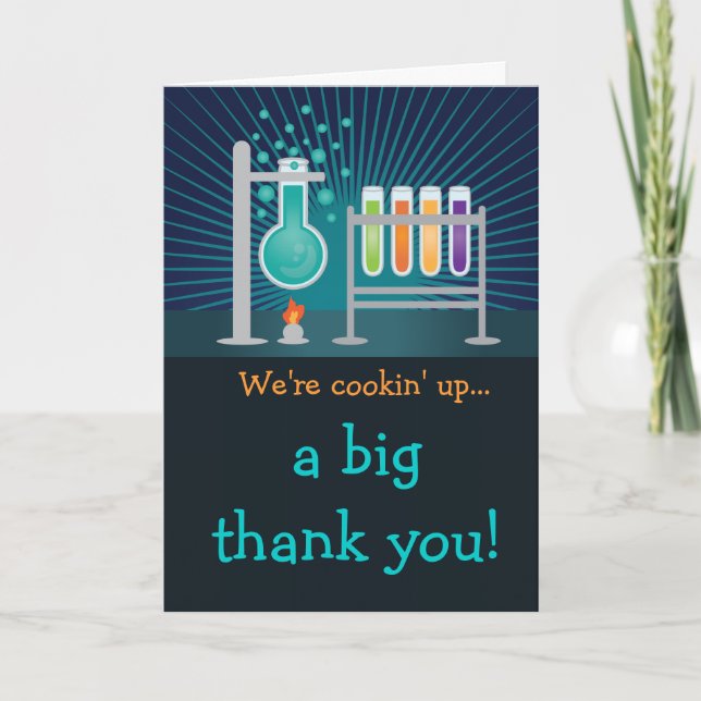 Science Laboratory Birthday Thank You Postcard (Front)
