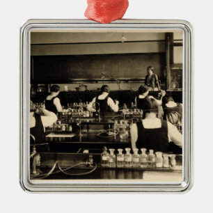 Science Lesson at the London Grammar School for Gi Metal Tree Decoration