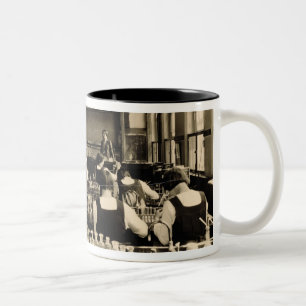 Science Lesson at the London Grammar School for Gi Two-Tone Coffee Mug