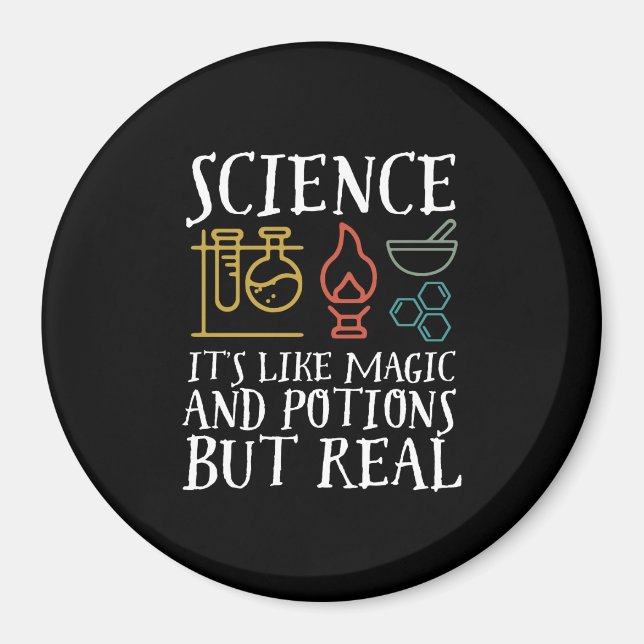 Science Like Magic and Potion Geek Nerd Scientist Magnet (Front)