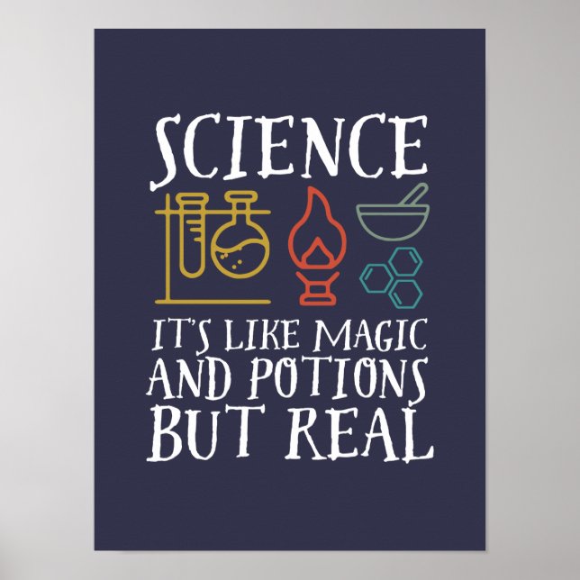 Science Like Magic and Potion Geek Nerd Scientist Poster (Front)