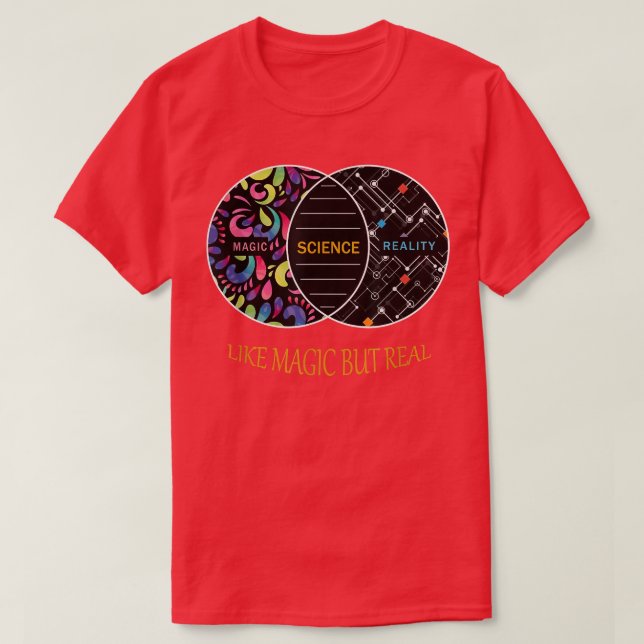 Science Like Magic But Real  Science Physics Gift  T-Shirt (Design Front)