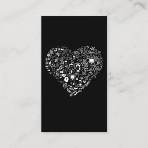 Science Love Maths Physics Chemistry Heart Business Card