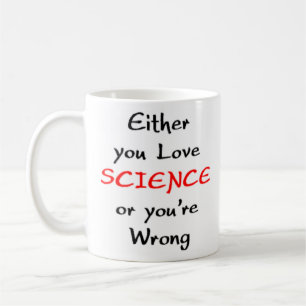 science love or coffee mug