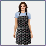 Science Lover Atom Apron<br><div class="desc">Black apron adorned with image of the atom. Cool gift for the science loving chef in your life!</div>